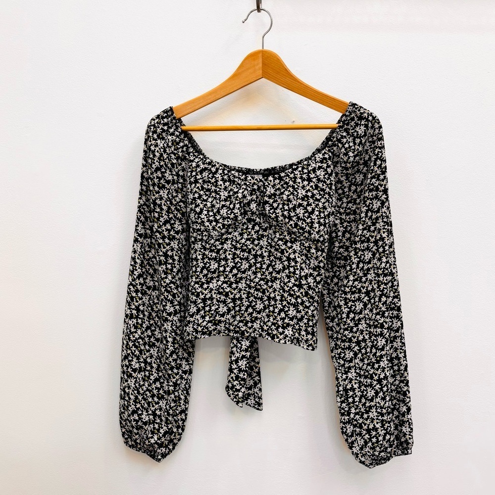 No Boundaries Smocked Back Bustier Top Ditsy Floral Cottagecore Junior's Size M - Picture 4 of 12